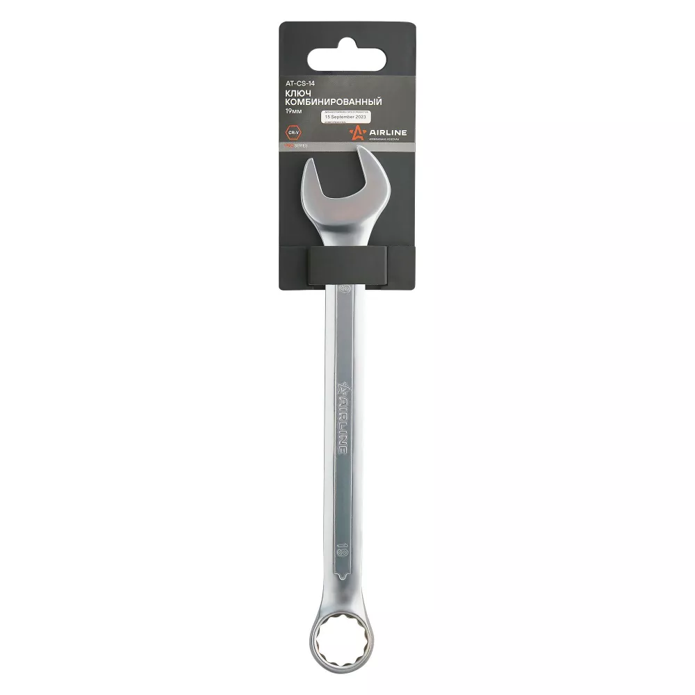 Ключ комбинированный 19мм PRO пласт.подвес - Артикул ATCS14 - Производитель Airline - Фото, Отзывы, Цены 