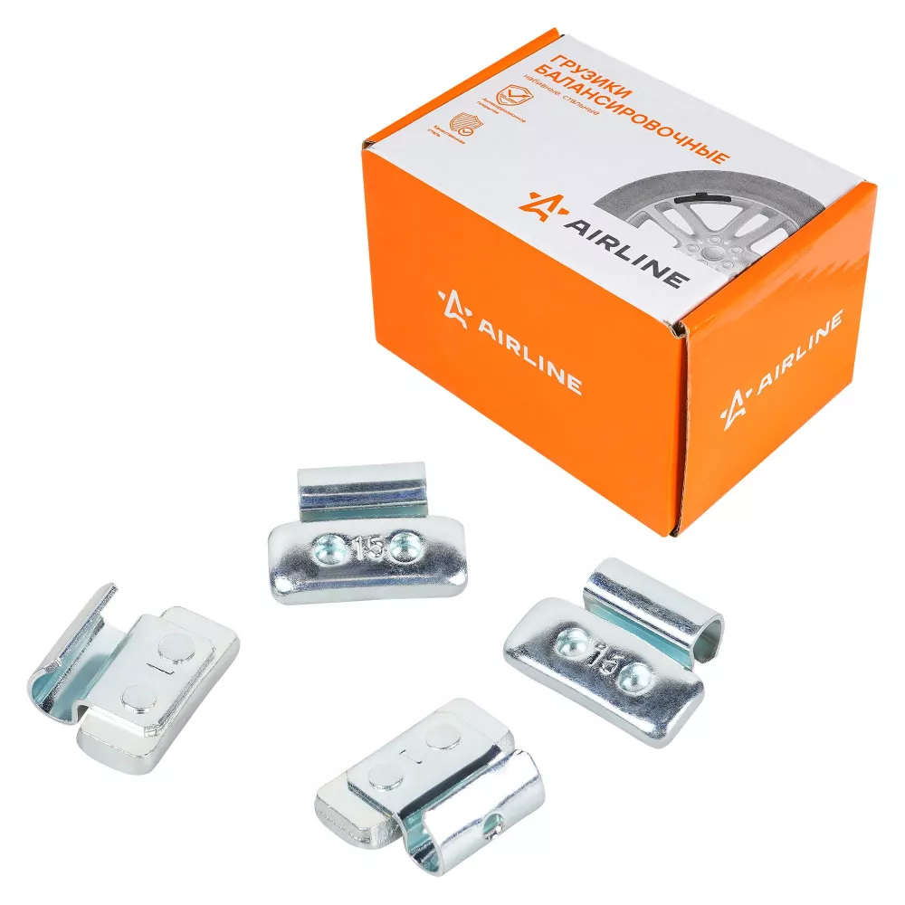 Груз балансировочный стальной для литых дисков 15 гр, 100 шт - Артикул ATRK141 - Производитель Airline - Фото, Отзывы, Цены 