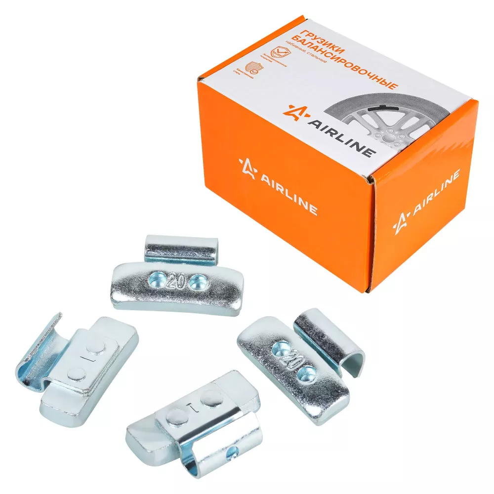 Груз балансировочный стальной для литых дисков 20 гр, 100 шт - Артикул ATRK142 - Производитель Airline - Фото, Отзывы, Цены 