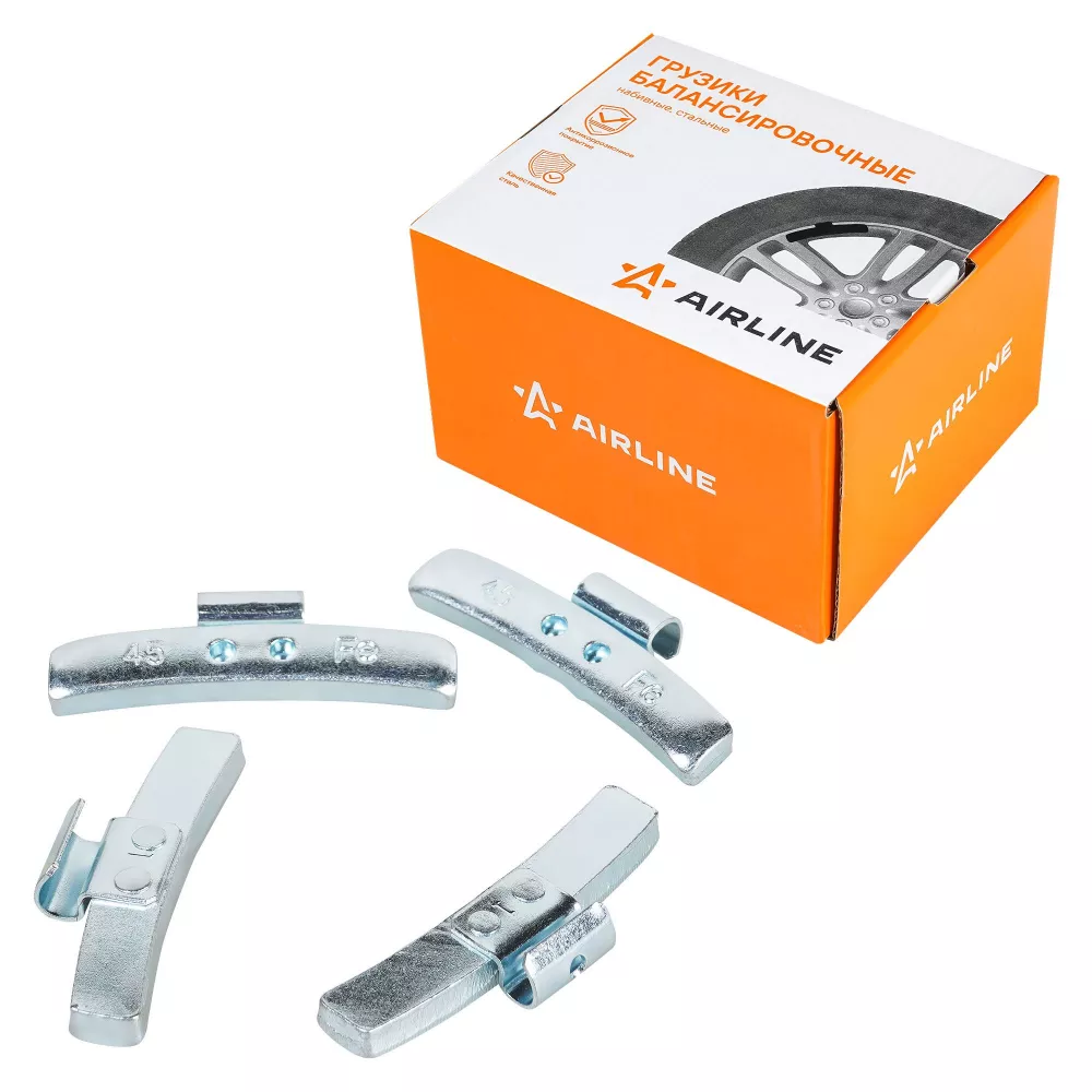 Груз балансировочный стальной для литых дисков 45 гр, 50 шт - Артикул ATRK147 - Производитель Airline - Фото, Отзывы, Цены 