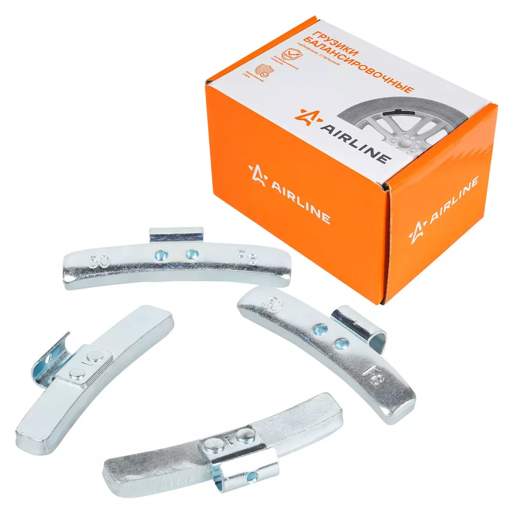 Груз балансировочный стальной для литых дисков 50 гр, 50 шт - Артикул ATRK148 - Производитель Airline - Фото, Отзывы, Цены 