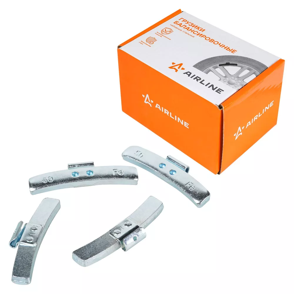 Груз балансировочный стальной для стальных дисков 50 гр, 50 шт - Артикул ATRK160 - Производитель Airline - Фото, Отзывы, Цены 