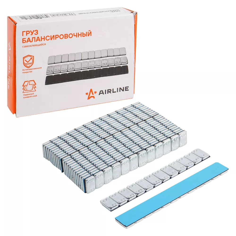 Груз балансировочный самоклеящийся стальной 12*5гр, 50 шт. - Артикул ATRK170 - Производитель Airline - Фото, Отзывы, Цены 
