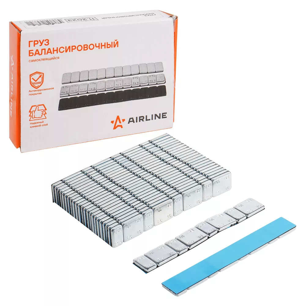 Груз балансировочный самоклеящийся стальной 4*5гр/4*10гр, 50 шт. - Артикул ATRK171 - Производитель Airline - Фото, Отзывы, Цены 