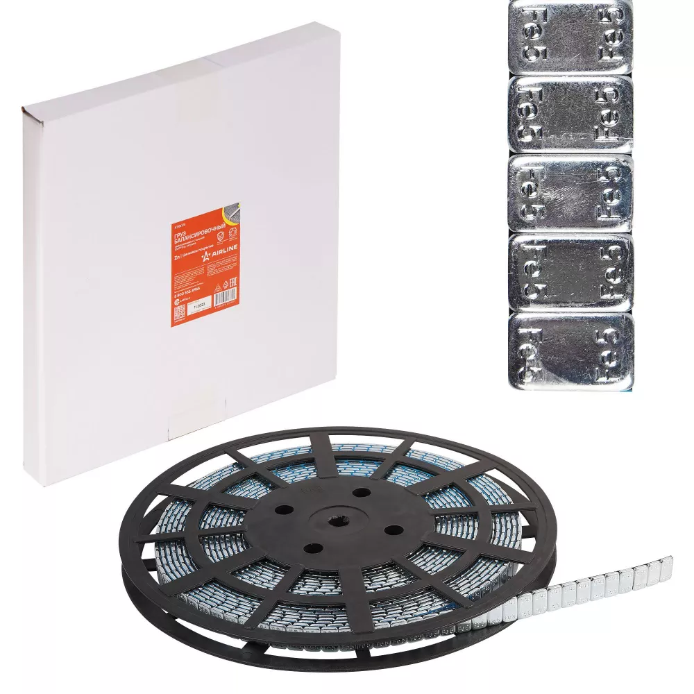 Груз балансировочный самоклеящийся стальной 1000*5гр, пластик. бобина - Артикул ATRK174 - Производитель Airline - Фото, Отзывы, Цены 