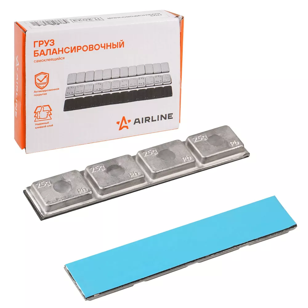 Груз балансировочный самоклеящийся свинцовый грузовой, 4*25гр, 25 шт. - Артикул ATRK201 - Производитель Airline - Фото, Отзывы, Цены 