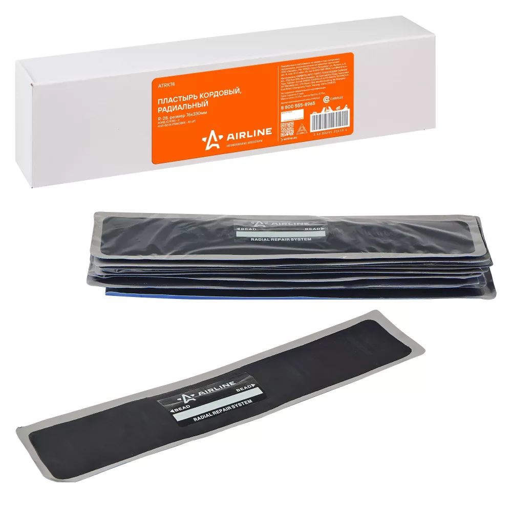 Пластырь кордовый, радиальный R-28 (76*330 мм) - Артикул ATRK74 - Производитель Airline - Фото, Отзывы, Цены 