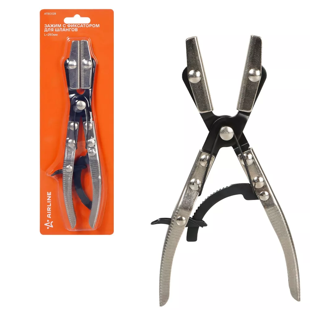 Зажим с фиксатором для шлангов L=250мм - Артикул ATSC028 - Производитель Airline - Фото, Отзывы, Цены 