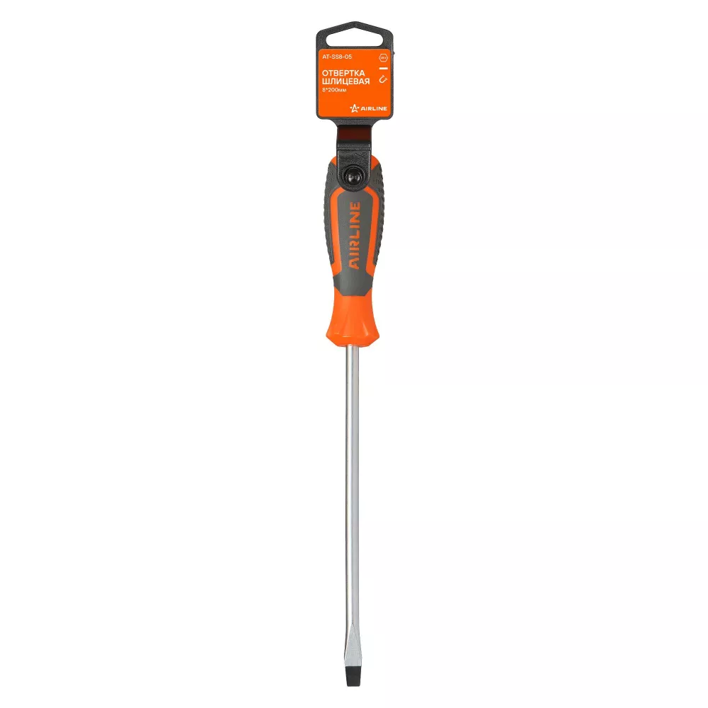 Отвертка шлицевая SL8.0х200мм, магнитный наконечник - Артикул ATSS805 - Производитель Airline - Фото, Отзывы, Цены 