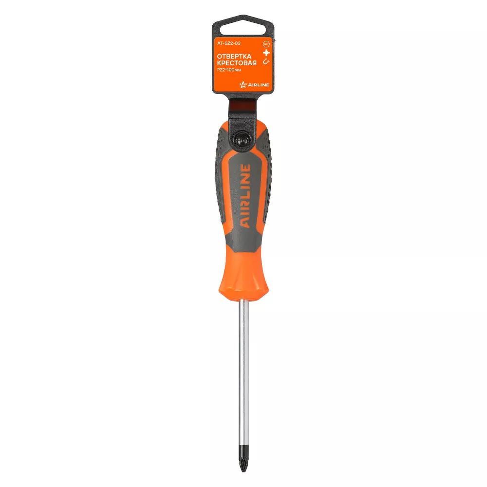 Отвертка крестовая PZ2х100мм, магнитный наконечник - Артикул ATSZ203 - Производитель Airline - Фото, Отзывы, Цены 
