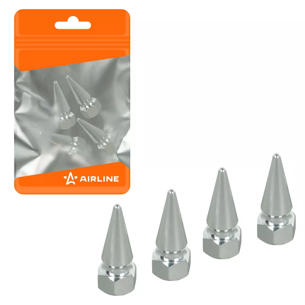 Колпачки на шинный вентиль K-11, серебряные, металл, 4 шт. - Артикул AVC41 - Производитель Airline - Фото, Отзывы, Цены 