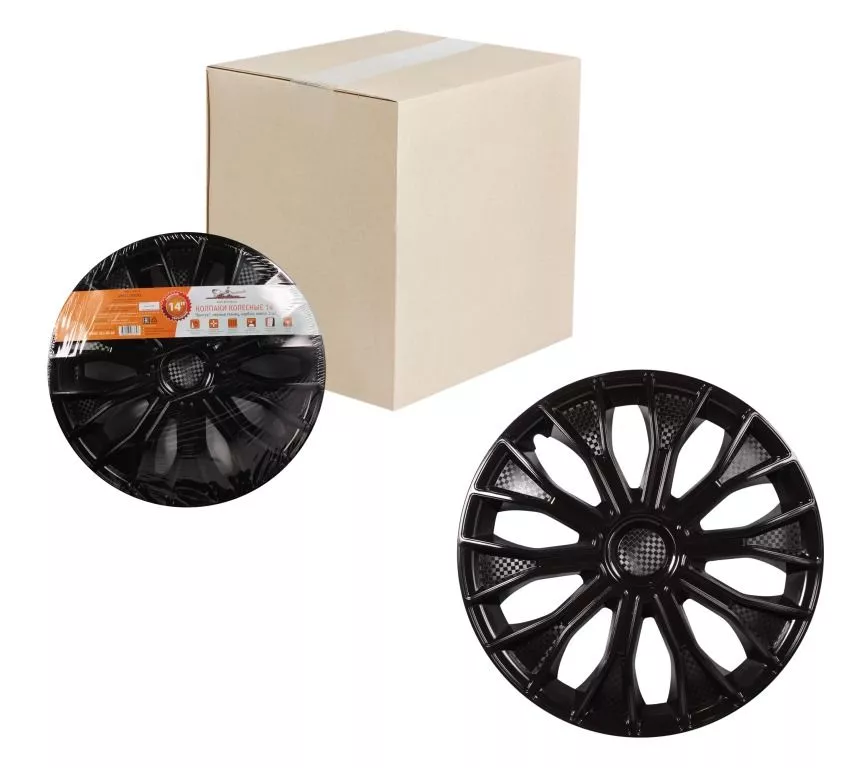 Колпаки колесные 15 Волтек, черный глянец, карбон, компл. 2 шт. - Артикул AWCC1517 - Производитель Airline - Фото, Отзывы, Цены 