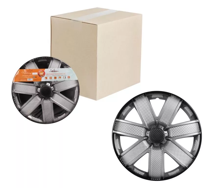 Колпаки колесные 16 Гелакси +, серебристо-черный, карбон, компл. 2 шт. - Артикул AWCC1620 - Производитель Airline - Фото, Отзывы, Цены 