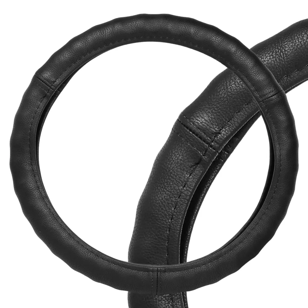 Оплетка на руль ребристая, гладкая кожа, черная, 37-39 см/М - Артикул AWCRS12M - Производитель Airline - Фото, Отзывы, Цены 