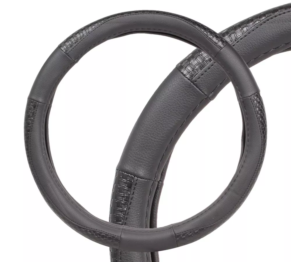 Оплетка на руль, искусственная кожа с тиснением, черная, 38 см / M - Артикул AWCSL03M - Производитель Airline - Фото, Отзывы, Цены 