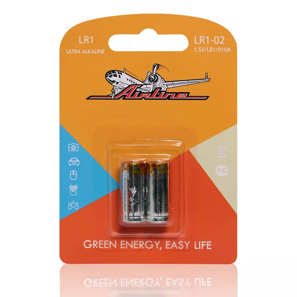 Батарейка LR1/910A щелочная 2 шт. - Артикул LR102 - Производитель Airline - Фото, Отзывы, Цены 