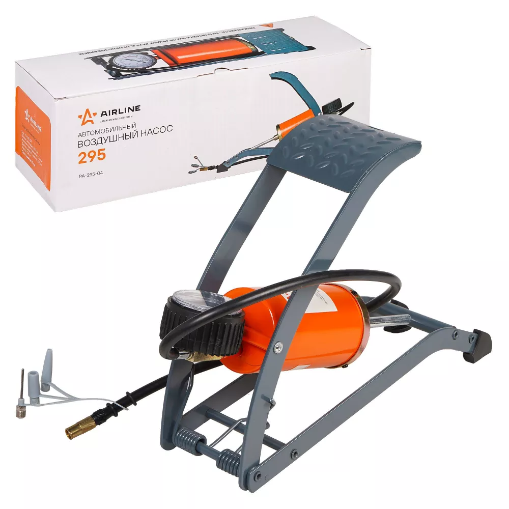 Насос воздушный 295 с манометром (ножной, механический, 295 см3) - Артикул PA29504 - Производитель Airline - Фото, Отзывы, Цены 