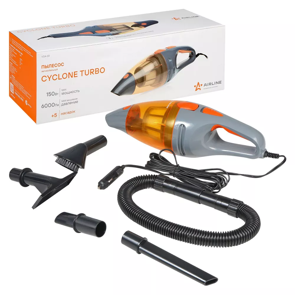 Пылесос CYCLONE TURBO 6000PA в сумке (150Вт, 0,5л) - Артикул VCA03 - Производитель Airline - Фото, Отзывы, Цены 