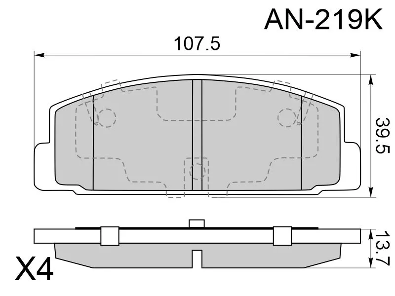Колодки тормозные (Сзади) Mazda 6 02-12 / FAW Besturn B50 12-17 - Артикул AN219K - Производитель Akebono - Фото, Отзывы, Цены 