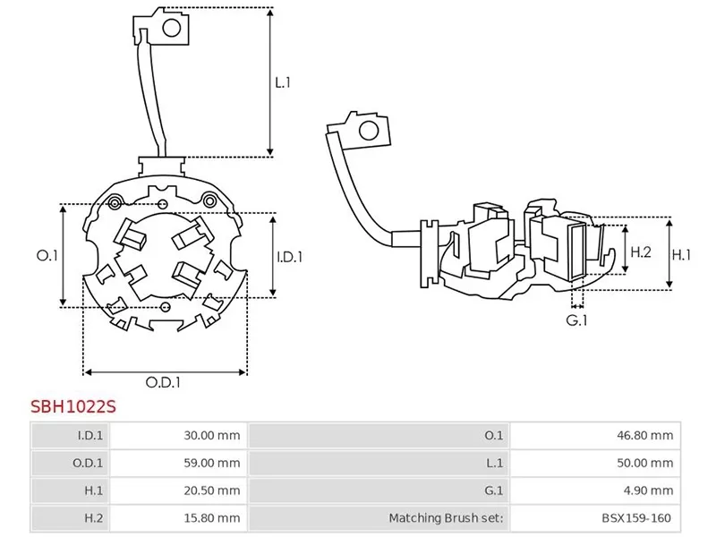 Щеточный узел Hyundai Elantra 10-13 / ix35 09-15 - Артикул SBH1022S - Производитель AS-PL - Фото, Отзывы, Цены 