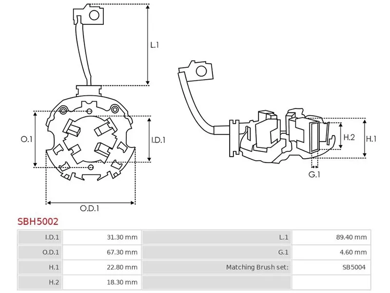Щеточный узел Mitsubishi ASX 10-16 / Lancer 07-15 - Артикул SBH5002 - Производитель AS-PL - Фото, Отзывы, Цены 