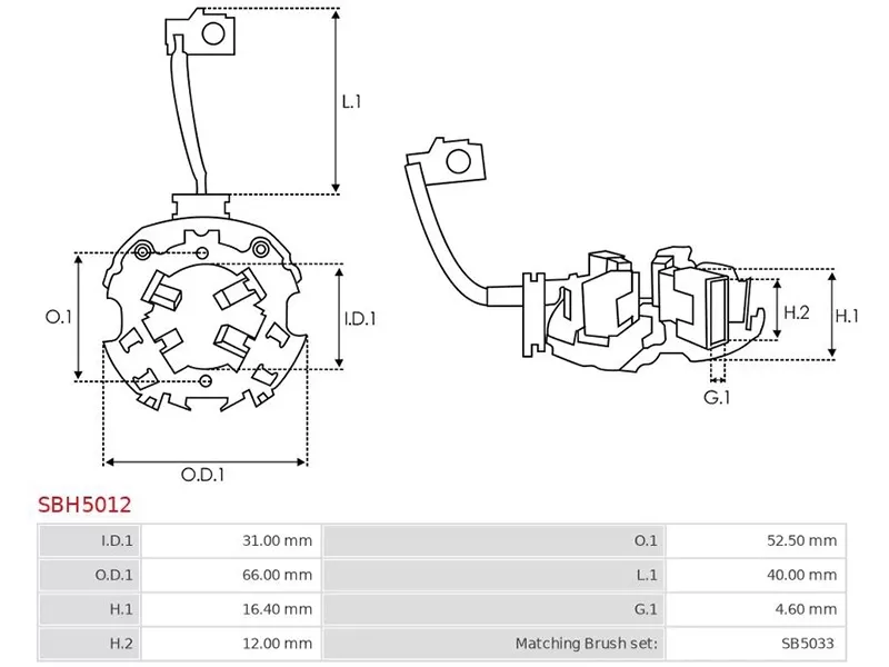 Щеточный узел Mazda 3 08-13 / 6 07-12 - Артикул SBH5012 - Производитель AS-PL - Фото, Отзывы, Цены 