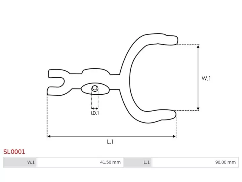 Вилка стартера AUDI/FORD/SKODA/VW/MERCEDES 90mm - Артикул SL0001 - Производитель AS-PL - Фото, Отзывы, Цены 