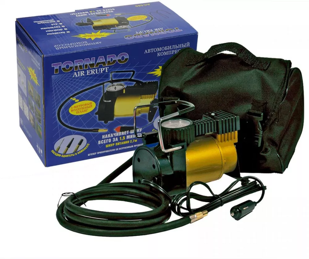 Компрессор автомобильный TORNADO AC580 (ТопАвто) - Артикул TL8301 - Производитель Autofamily - Фото, Отзывы, Цены 