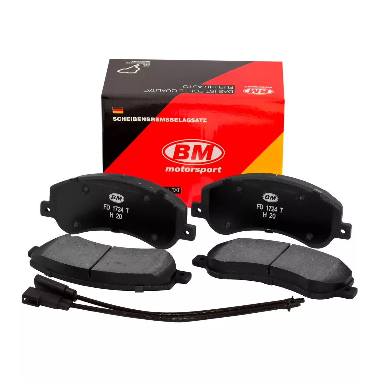 Колодки тормозные передние (с датчиком) -FD1724T BM для FORD TRANSIT