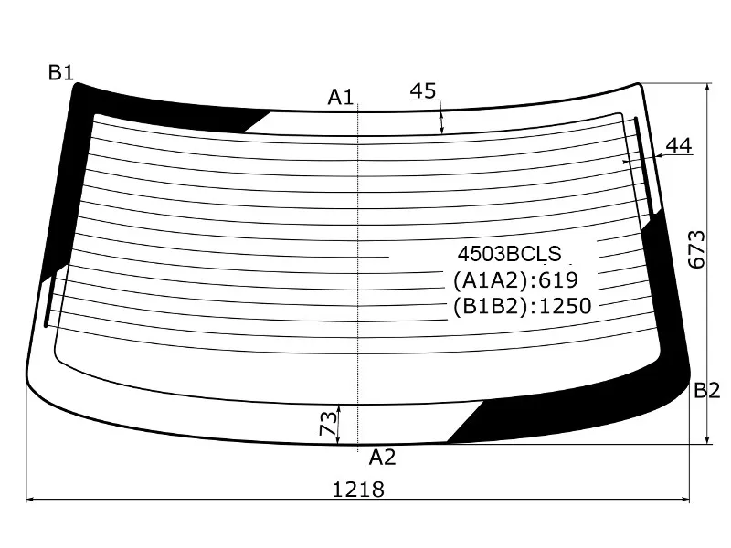 Стекло заднее (Без оттенка/ Обогрев) LADA 2110 95-14 - Артикул 4503BCLS - Производитель BOR - Фото, Отзывы, Цены 