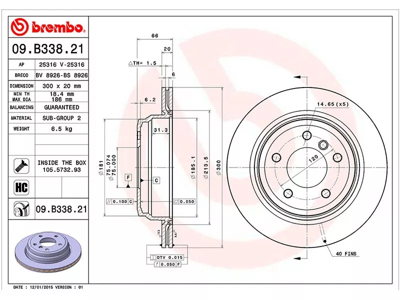 Диск тормозной (Сзади) BMW 1-Series 04-13 / 3-Series 05-14 - Артикул 09B33821 - Производитель Brembo - Фото, Отзывы, Цены 