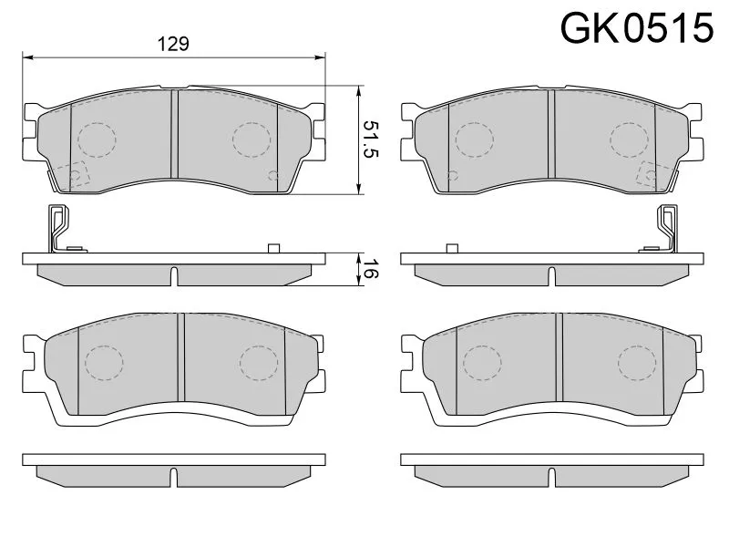 Колодки тормозные (Спереди) Kia Rio 00-02 / Spectra 00-11 - Артикул GK0515 - Производитель Ctr - Фото, Отзывы, Цены 