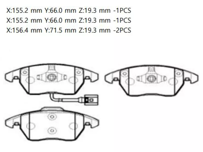 Колодки тормозные (Спереди) Audi A3 03-13 / Peugeot 308 13-17 - Артикул GK1234 - Производитель Ctr - Фото, Отзывы, Цены 