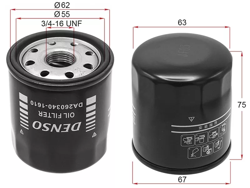 Фильтр масляный TOYOTA A,E,S,NZ,ZZFE 90 - Артикул DA2603401610 - Производитель Denso - Фото, Отзывы, Цены 