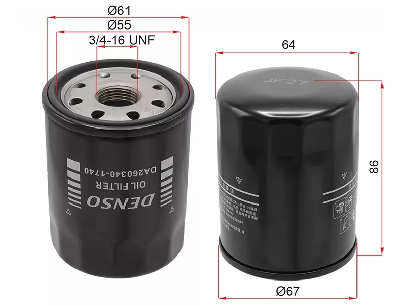 Фильтр масляный TOYOTA #AZF#,#GE,#GTE 90 - Артикул DA2603401740 - Производитель Denso - Фото, Отзывы, Цены 