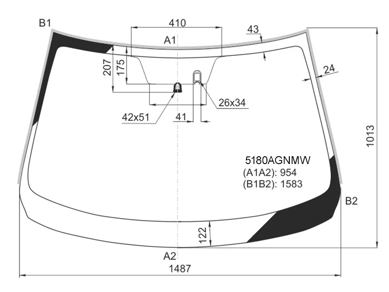 Стекло лобовое (Датчик дождя/ Молдинг) Mazda 6 12 - Артикул 5180AGNMW - Производитель FUYAO - Фото, Отзывы, Цены 