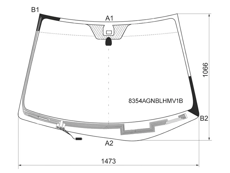 Стекло лобовое (Обогрев щеток/ Датчик дождя) Lexus RX 03-09 - Артикул 8354AGNBLHMV1B - Производитель FUYAO - Фото, Отзывы, Цены 