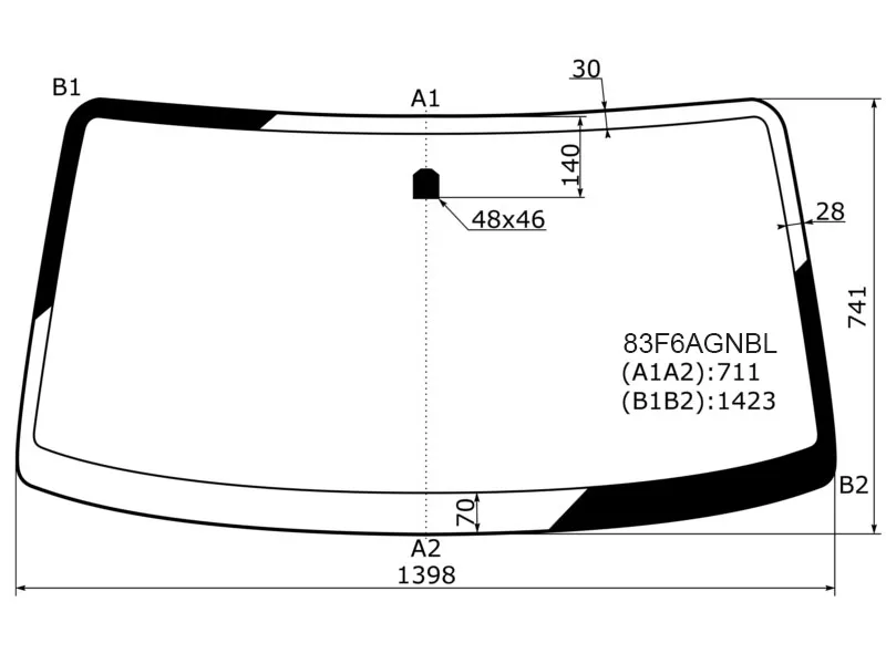 Стекло лобовое Toyota Probox 02- / Succeed 02-20 - Артикул 83F6AGNBL - Производитель FUYAO - Фото, Отзывы, Цены 
