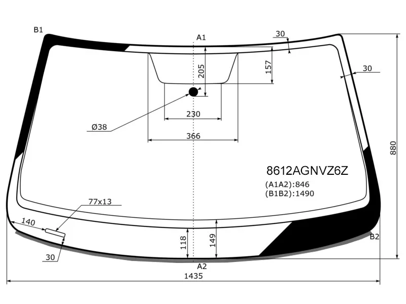 Стекло лобовое (Молдинг/ для Российского рынка) Volkswagen Jetta 10-19 - Артикул 8612AGNVZ6Z - Производитель FUYAO - Фото, Отзывы, Цены 