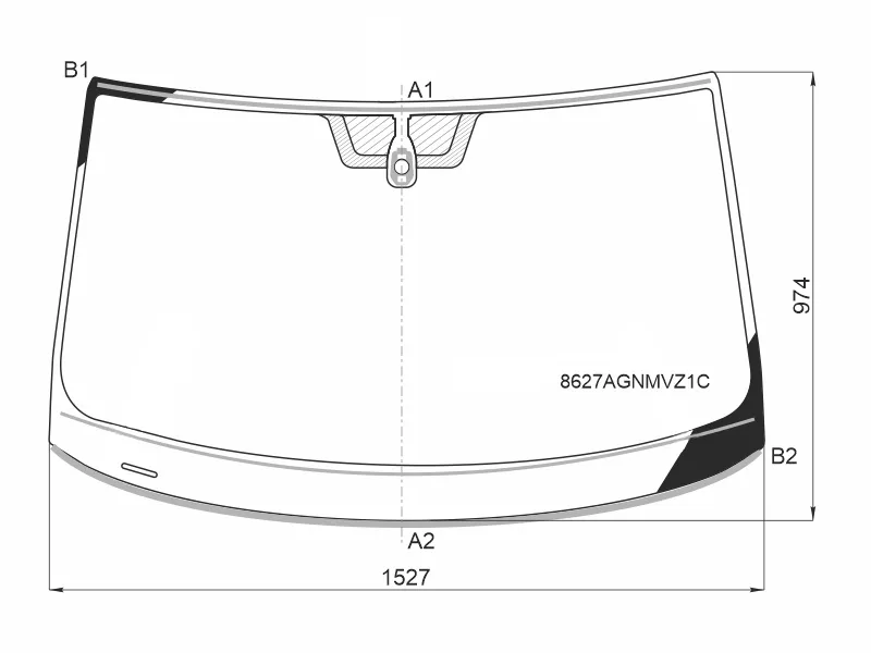 Стекло лобовое (Датчик дождя/ Молдинг) Volkswagen Tiguan 16- / Tayron 18 - Артикул 8627AGNMVZ1C - Производитель FUYAO - Фото, Отзывы, Цены 