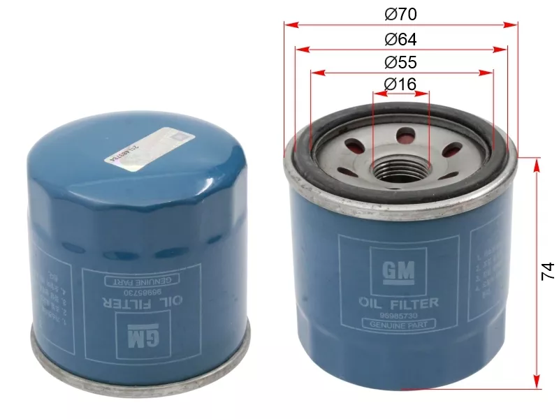 Фильтр масляный Nexia R3, Cobalt R4, Spark R2, Monza GM - Артикул 96985730 - Производитель General Motors - Фото, Отзывы, Цены 