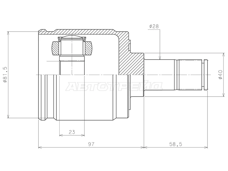 Шрус (Спереди/ Внутр) Honda Accord 89-13 / Civic 95-00 - Артикул INHO01 - Производитель Hdk - Фото, Отзывы, Цены 
