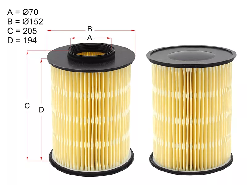 Фильтр воздушный FORD FOCUS II/III /C-MAX 04- (круглый) - Артикул HSAF0004 - Производитель Hosu - Фото, Отзывы, Цены 