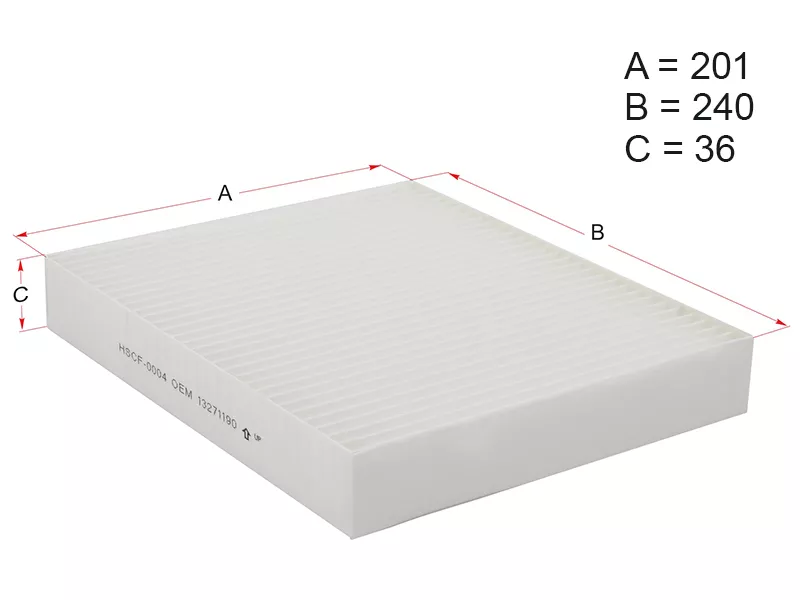 Фильтр салона CHEVROLET CRUZE 09 - Артикул HSCF0004 - Производитель Hosu - Фото, Отзывы, Цены 