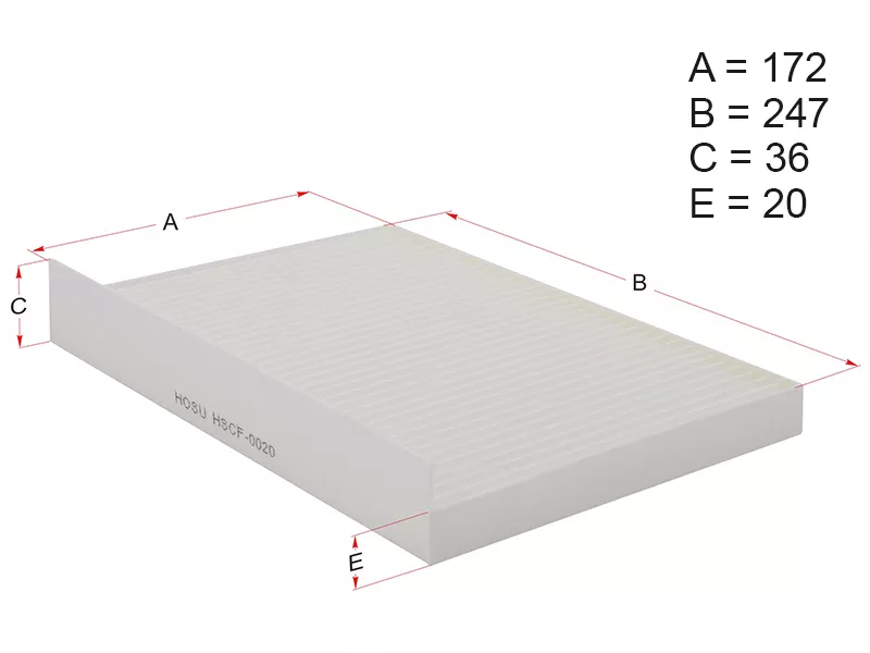 Фильтр салона KIA CEED 06 - Артикул HSCF0020 - Производитель Hosu - Фото, Отзывы, Цены 