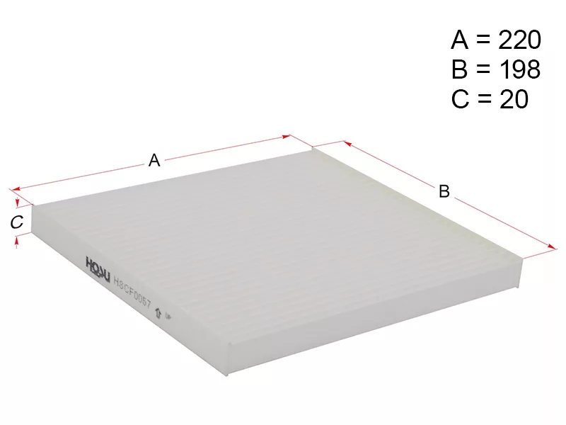Фильтр салона TOYOTA AVENSIS AZT25# 03-08/COROLLA 01-07 - Артикул HSCF0057 - Производитель Hosu - Фото, Отзывы, Цены 
