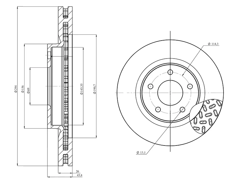Диск тормозной (Спереди) Mitsubishi ASX 10- / Lancer 07-17 - Артикул HSDB0137 - Производитель Hosu - Фото, Отзывы, Цены 