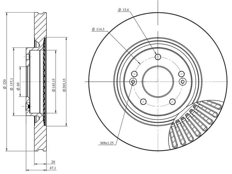 Диск тормозной Hyundai ix35 09-15 / Sonata 09-19 - Артикул HSDB0172 - Производитель Hosu - Фото, Отзывы, Цены 