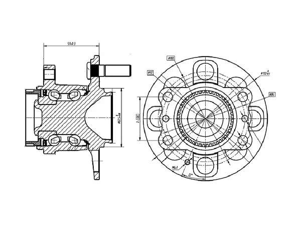 Ступичный узел задн. HYUNDAI SOLARIS/ACCENT/KIA RIO - Артикул IJ113043 - Производитель Iljin - Фото, Отзывы, Цены 