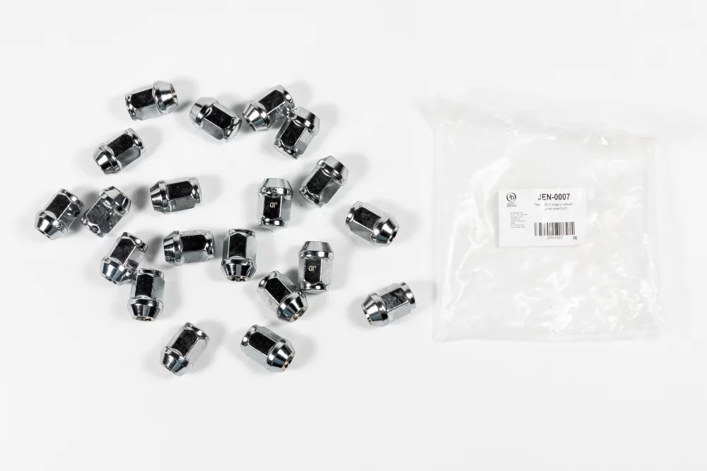 Гайка 12x1,5 конус с "юбкой", средняя, ключ D=21 - Артикул JEN0007 - Производитель Just Drive - Фото, Отзывы, Цены 